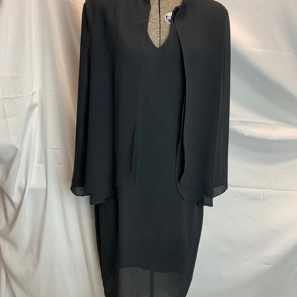 Patra Women's Black Chiffon Dress Size 10 - Picture 4 of 11